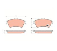 TRW GDB1473 Pastiglie Freno Ceppi Freno Frontale per Land Rover
