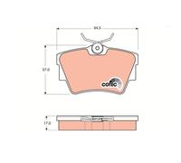 TRW GDB1479 Pastiglie Freni Posteriori per Nissan Opel Renault