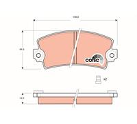 TRW GDB148 Kit pastiglie freno, Freno a disco per ABARTH,ALPINE,CITROËN,DACIA,PE