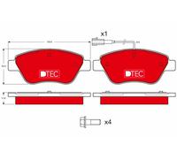 TRW GDB1482DTE Kit pastiglie freno, Freno a disco per ALFA ROMEO,CITROËN,FIAT,PE