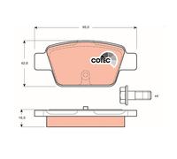 TRW GDB1485 Pastiglie Freno Ceppi Freno Posteriore per Alfa Fiat Lancia