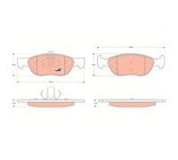 TRW GDB1487 Pastiglie Freno Ceppi Freno Frontale per Fiat