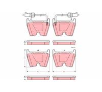 TRW GDB1507 Kit pastiglie freno, Freno a disco per AUDI,LAMBORGHINI,VW