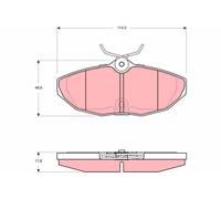 Set di pastiglie freno TRW GDB1511, posteriore