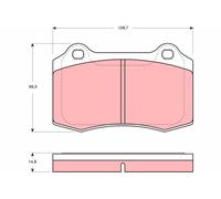 TRW GDB1513 Kit pastiglie freno, Freno a disco per CITROËN,DS,JAGUAR,PEUGEOT,SEA