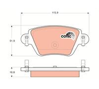 TRW GDB1525 Kit pastiglie freno, Freno a disco per CHANA,FORD,FORD (CHANGAN),FOR