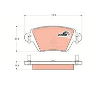 TRW GDB1525 Pastiglie Freno Ceppi Freno Posteriore per Ford Jaguar Renault