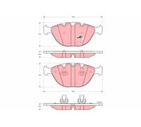 Set di pastiglie freno TRW GDB1529, anteriore