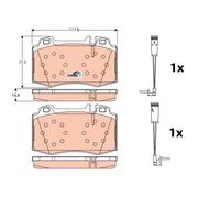 TRW GDB1543 KIT PASTIGLIE FRENO, FRENO A DISCO