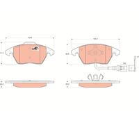 TRW GDB1550 KIT PASTIGLIE FRENO, FRENO A DISCO
