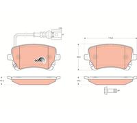 TRW GDB1557 - Kit pastiglie freno, Freno a disco