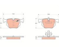 TRW GDB1560 Kit pastiglie freno, Freno a disco per BMW,BMW (BRILLIANCE)