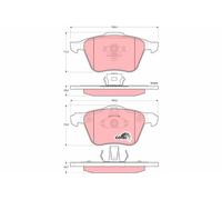 Set di pastiglie freno TRW GDB1576, anteriore