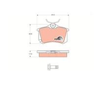 TRW GDB1578 Pastiglie Freni Posteriori per Audi Seat VW