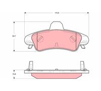 TRW GDB1580 Kit pastiglie freno, Freno a disco per FORD,FORD AUSTRALIA