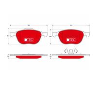 TRW GDB1583DTE Pastiglie Freno Ceppi Freno Frontale per Ford Mazda Volvo