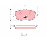 Set di pastiglie freno TRW GDB1593, anteriore