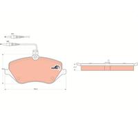 TRW GDB1595 Kit pastiglie freni
