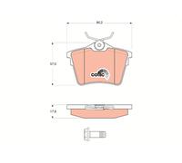 TRW GDB1596 Kit pastiglie freni