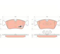 TRW GDB1625 Kit pastiglie freno, Freno a disco per BMW,BMW (BRILLIANCE)