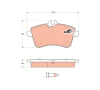 TRW GDB1628 Kit pastiglie freno, Freno a disco per MERCEDES-BENZ