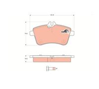 TRW GDB1628 Pastiglie Freno Ceppi Freno Frontale per Mercedes-Benz