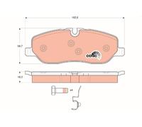 TRW GDB1631 Kit pastiglie freni Anteriore per LAND ROVER Range Rover III (L322)