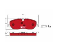 TRW GDB1631DTE Pastiglie Freno Anteriore per Land Rover