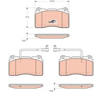 Set di pastiglie freno TRW GDB1648, anteriore