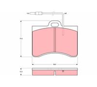 TRW GDB165 Kit pastiglie freni Anteriore adatto per PEUGEOT 605 (6B)