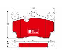 TRW GDB1653DTE Kit pastiglie freno, Freno a disco per AUDI,PORSCHE,VW