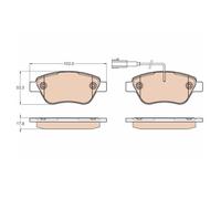 TRW GDB1654 Pastiglie Freno Ceppi Freno Frontale per Alfa Romeo Fiat Lancia