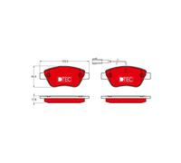 Set di pastiglie freno TRW GDB1654DTE, fronte
