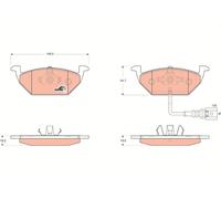 TRW GDB1658 Kit pastiglie freno, Freno a disco per AUDI,SEAT,SKODA,SKODA (SVW),V