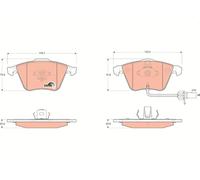TRW GDB1659 Kit pastiglie freni Anteriore per AUDI A4 Limousine (8EC, B7)