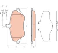 TRW GDB1663 Kit pastiglie freno, Freno a disco per CITROËN,PEUGEOT