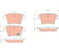 TRW GDB1665 Kit pastiglie freno, Freno a disco per BYD,FORD,FORD (CHANGAN),FORD