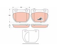 TRW GDB1666 Kit pastiglie freno, Freno a disco per LAND ROVER