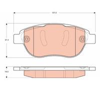 TRW GDB1669 Kit pastiglie freno, Freno a disco per CITROËN,PEUGEOT