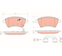 TRW GDB1673 Kit pastiglie freno, Freno a disco per FIAT,SUZUKI