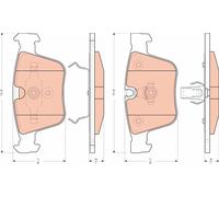 Set di pastiglie freno TRW GDB1675, indietro