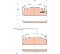 Set di pastiglie freno TRW GDB1679, anteriore