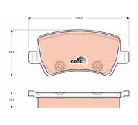 Kit pastiglie freno, Freno a disco WRP10776 per FORD LAND ROVER VOLVO