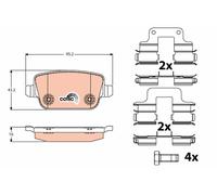 Set di pastiglie freno TRW GDB1709, posteriore