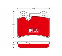 TRW GDB1722DTE Kit pastiglie freno, Freno a disco per VW