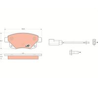 TRW GDB1725 Kit pastiglie freno, Freno a disco per FORD,FORD (JMC),FORD AUSTRALI