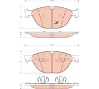 Set di pastiglie freno TRW GDB1728, anteriore