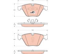TRW GDB1729 Kit pastiglie freno, Freno a disco per BMW,BMW (BRILLIANCE)