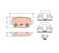 TRW GDB1732 Pastiglie Freno Ceppi Freno Posteriore per Ford Volvo