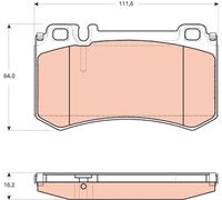 TRW GDB1735 Kit pastiglie freno, Freno a disco per MERCEDES-BENZ